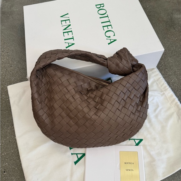 Bottega Veneta Handbags - Bottega Veneta Intrecciato Small/Teen Jodie Dark Taupe